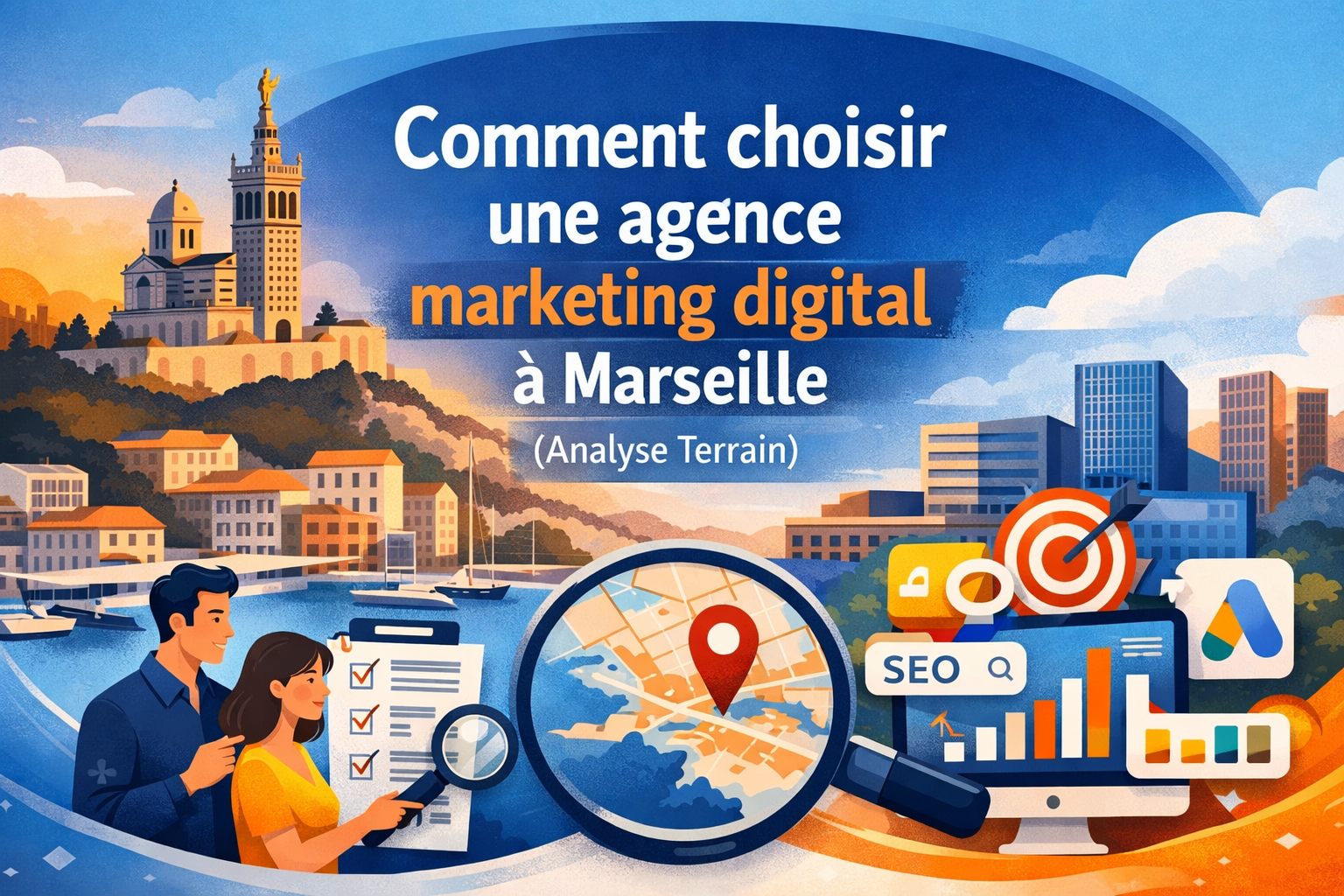 Comment choisir une agence marketing digital à Marseille analyse terrain SEO Google Ads stratégie digitale entreprises PME