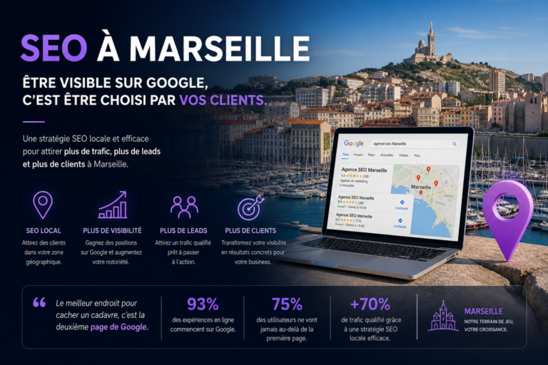 SEO à Marseille – stratégie de référencement local pour apparaître sur Google et générer des clients